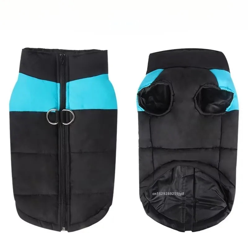 Waterproof Warm Dog Coat - Padded Winter Vest with Zipper