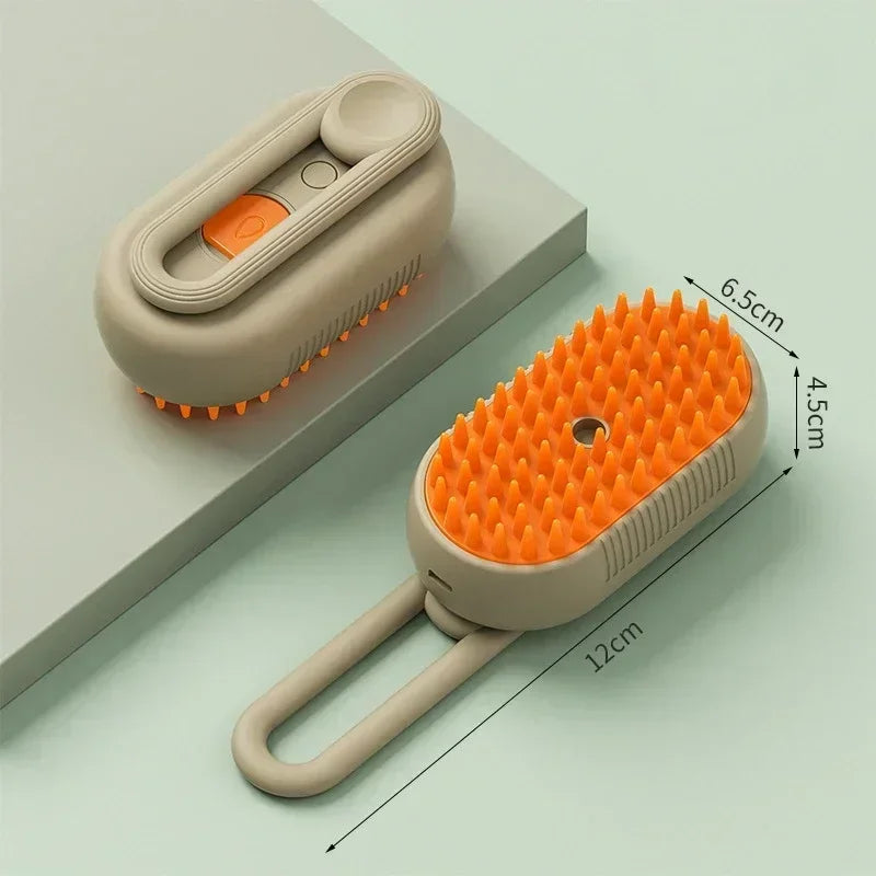 Steam Grooming Brush - 3-in-1 Pet Hair Remover & Massage Comb