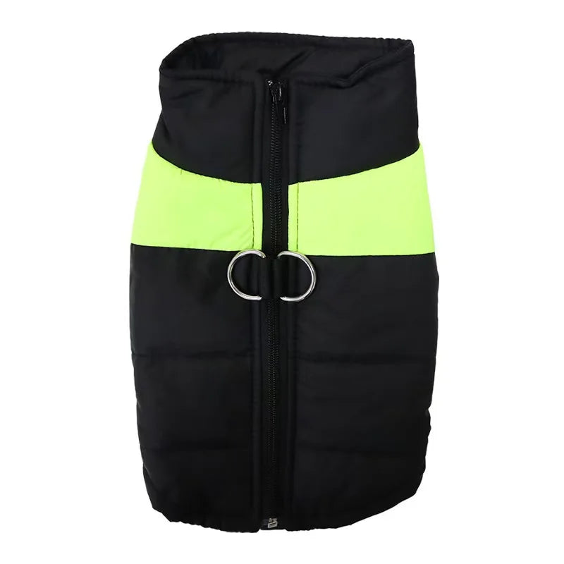 Waterproof Warm Dog Coat - Padded Winter Vest with Zipper