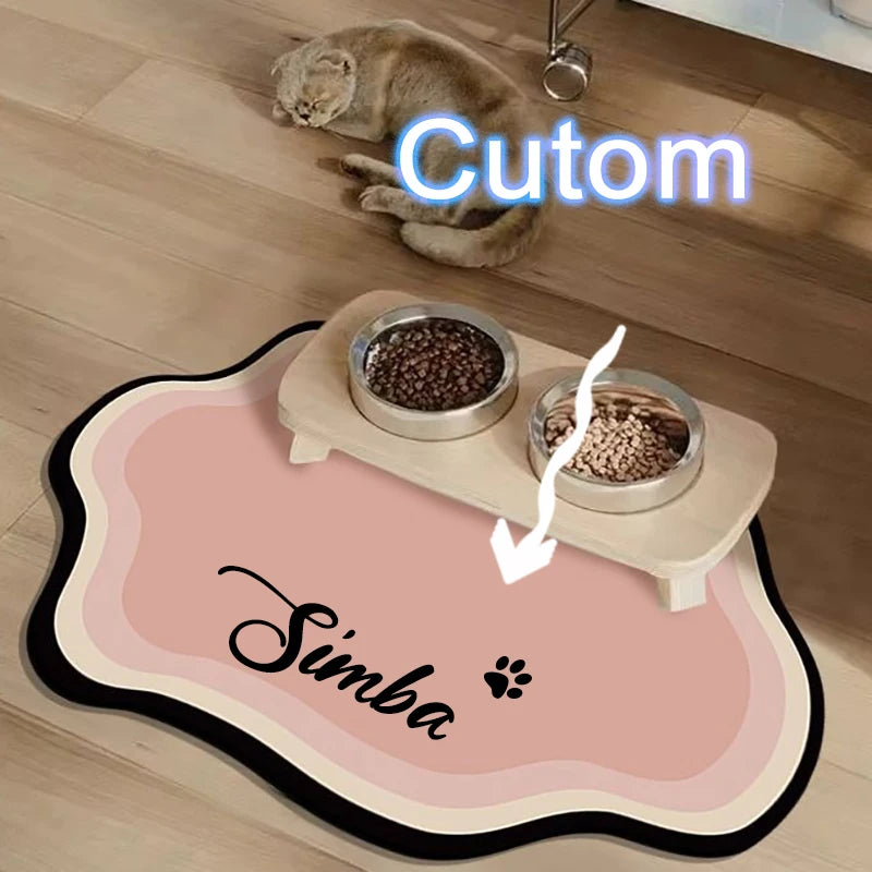 Paw-Shaped Pet Feeding Mat - Non-Slip Waterproof Silicone Dog Food Mat