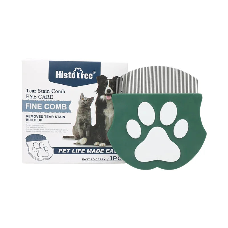 Pet Grooming Flea Comb – Fine-Tooth Detangling Brush for Cats & Dogs, Face & Body Use