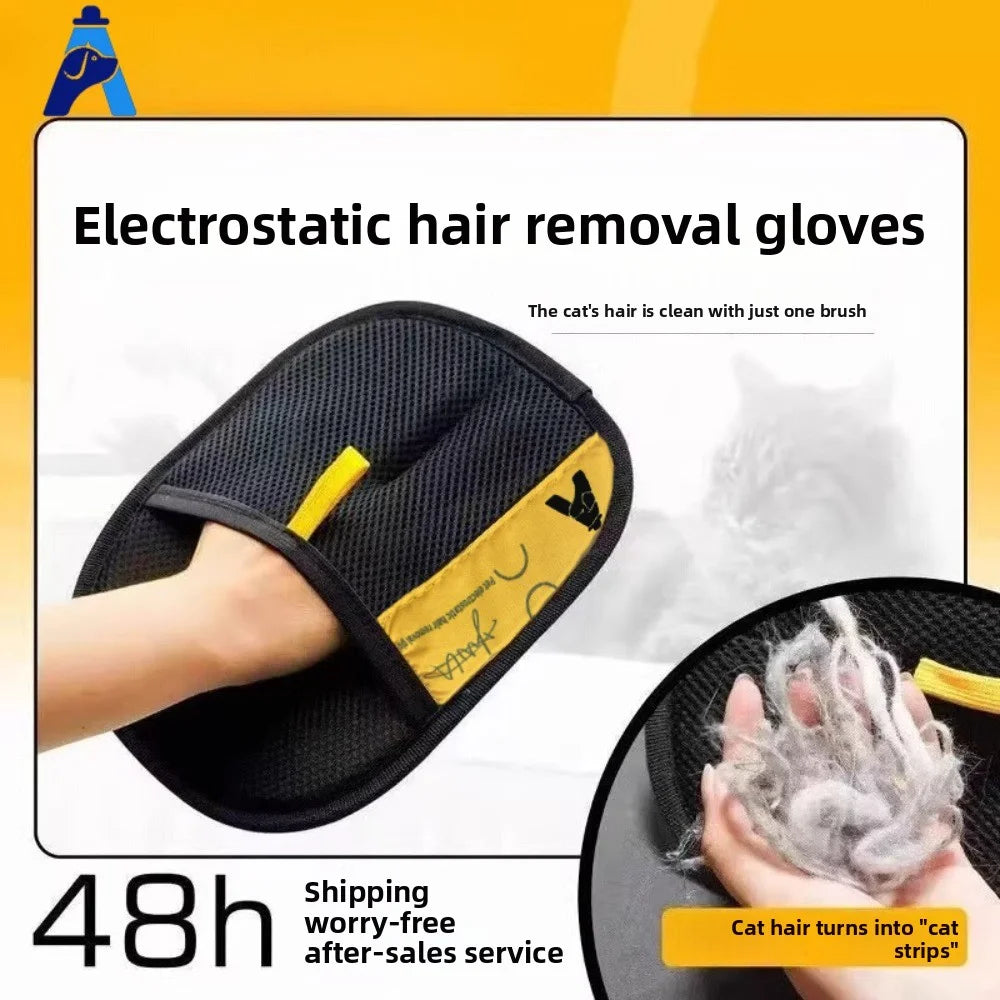 Premium Pet Grooming Gloves - Gentle Hair Removal & Massage