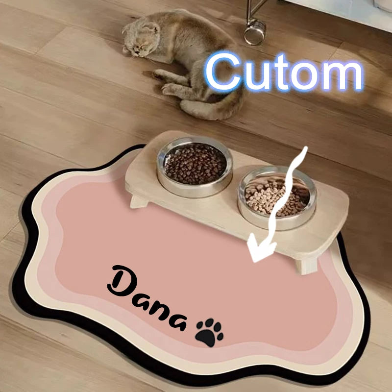 Paw-Shaped Pet Feeding Mat - Non-Slip Waterproof Silicone Dog Food Mat