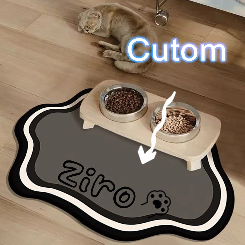 Paw-Shaped Pet Feeding Mat - Non-Slip Waterproof Silicone Dog Food Mat