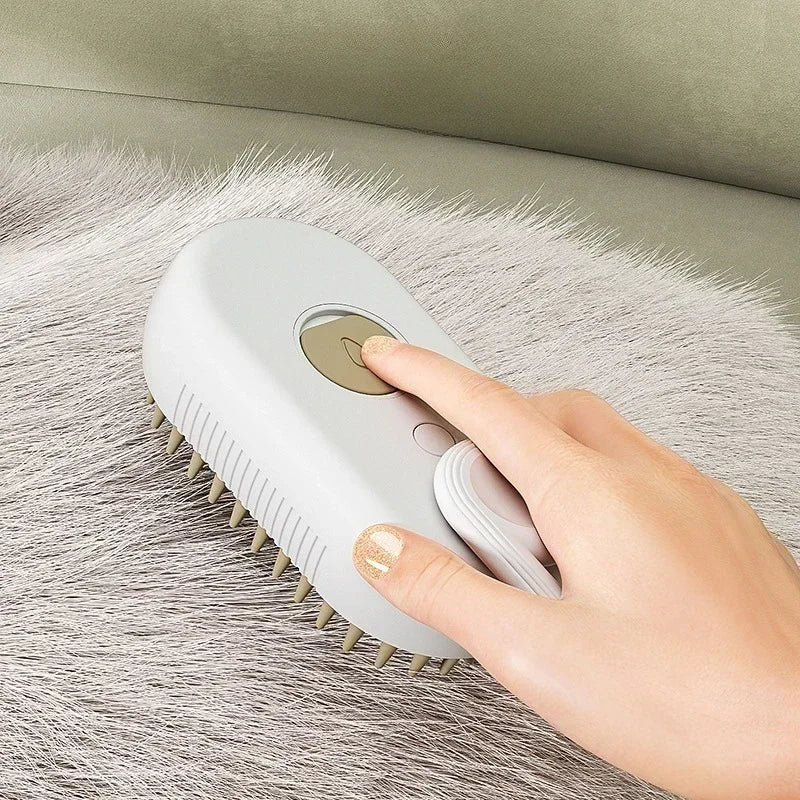 Steam Grooming Brush - 3-in-1 Pet Hair Remover & Massage Comb