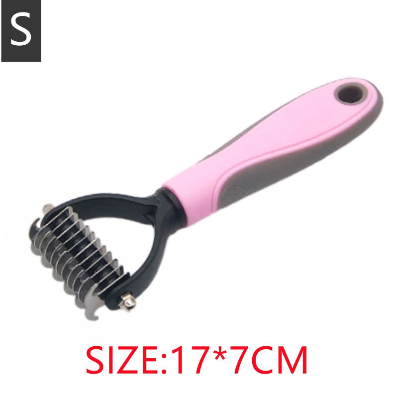 Pro Shedding Comb for Dogs & Cats — Stainless Steel Detangling Brush