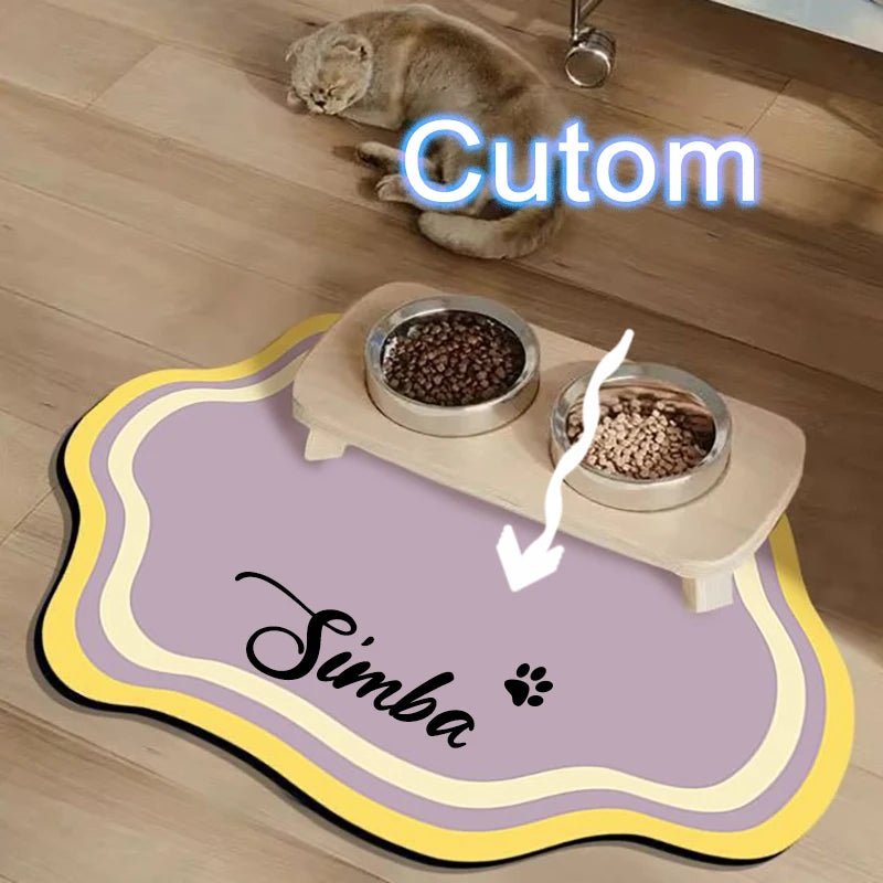 Paw-Shaped Pet Feeding Mat - Non-Slip Waterproof Silicone Dog Food Mat