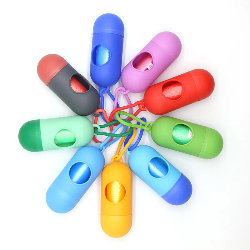 Dog Waste Bags with Dispenser & Leash Clip - Scented Biodegradable Poop Bags