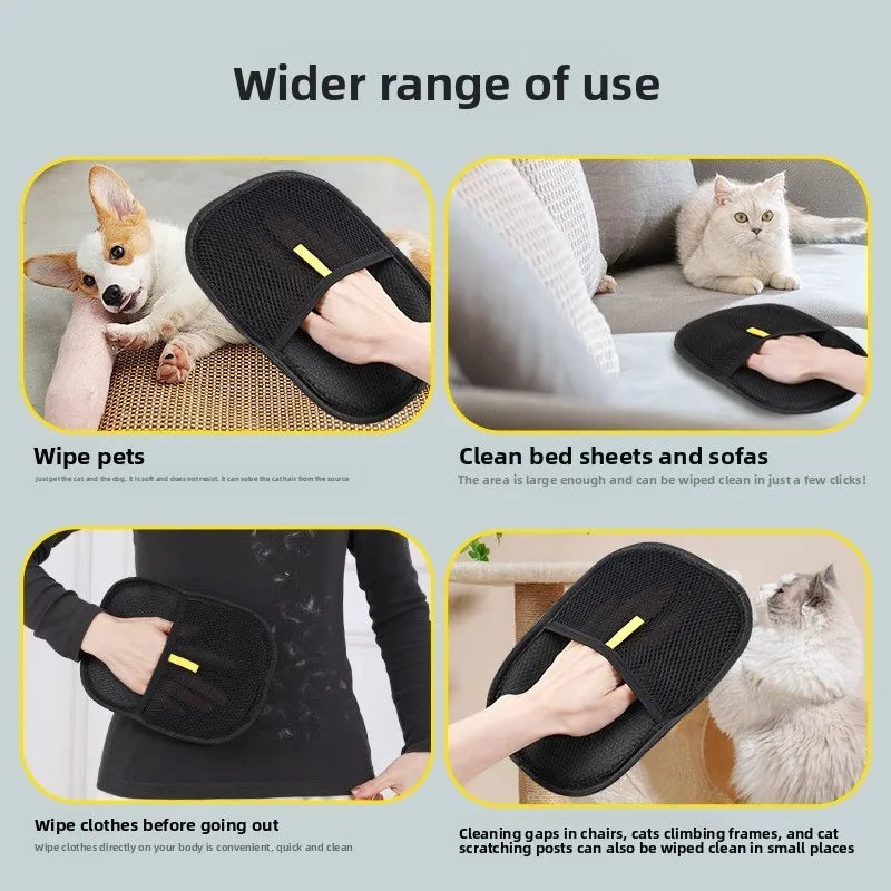 Premium Pet Grooming Gloves - Gentle Hair Removal & Massage