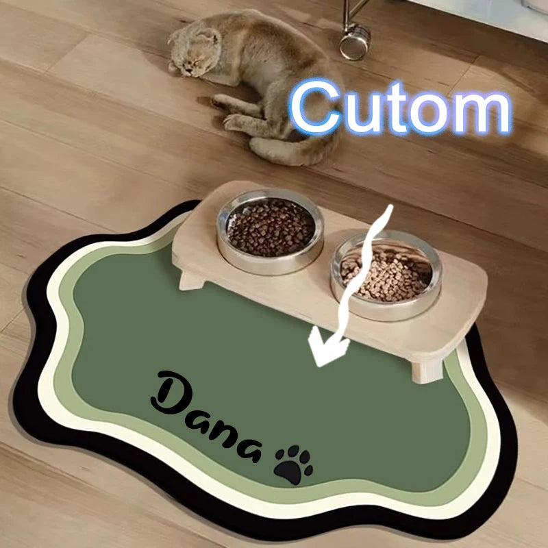 Paw-Shaped Pet Feeding Mat - Non-Slip Waterproof Silicone Dog Food Mat