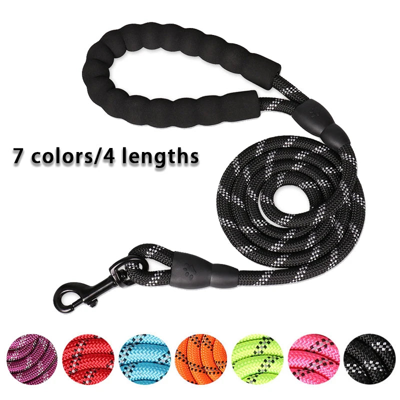 Reflective Dog Leash with Quick Release - Strong Nylon Training Leash for Large & Small Dogs