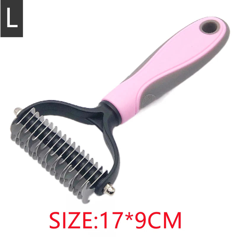 Pro Shedding Comb for Dogs & Cats — Stainless Steel Detangling Brush