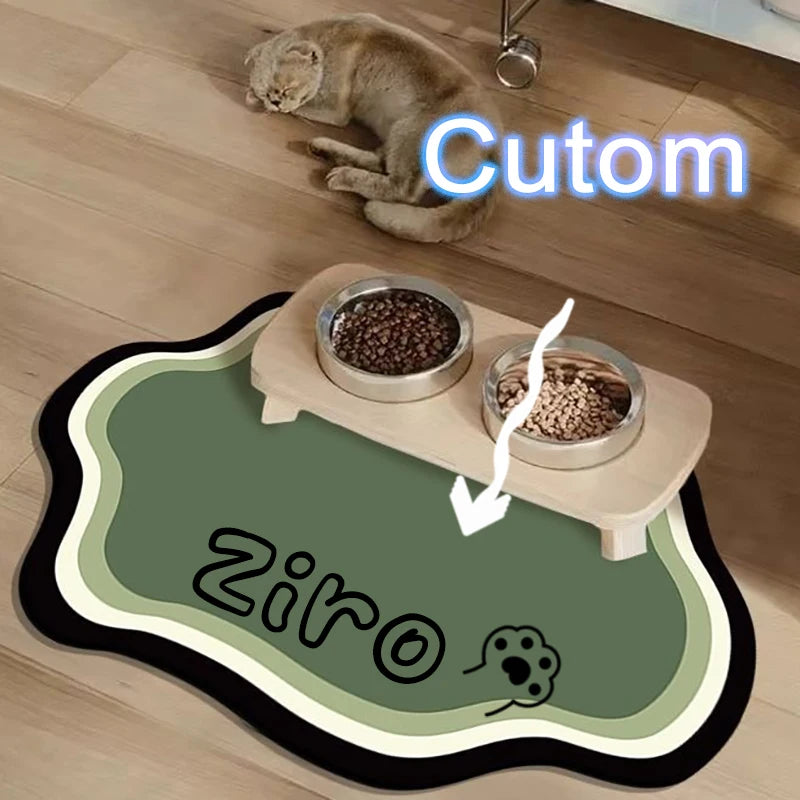 Paw-Shaped Pet Feeding Mat - Non-Slip Waterproof Silicone Dog Food Mat