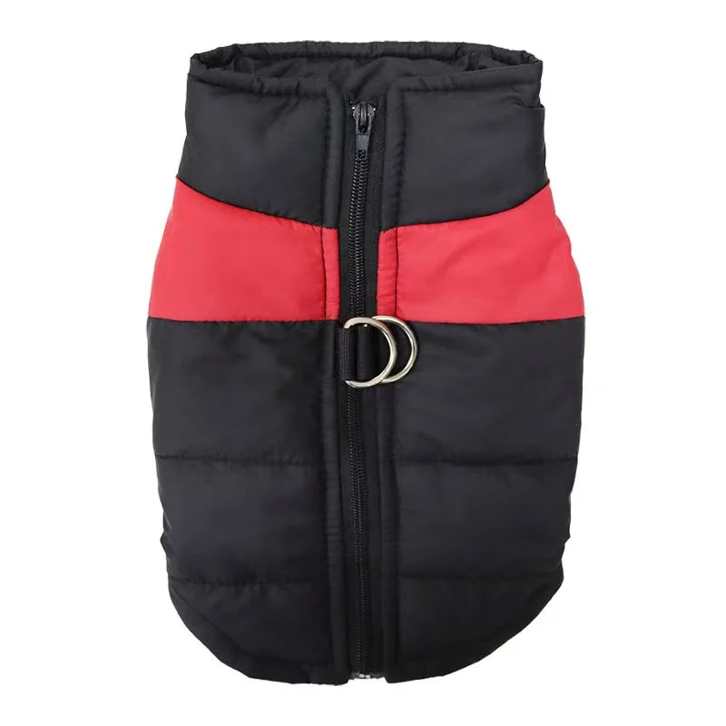 Waterproof Warm Dog Coat - Padded Winter Vest with Zipper