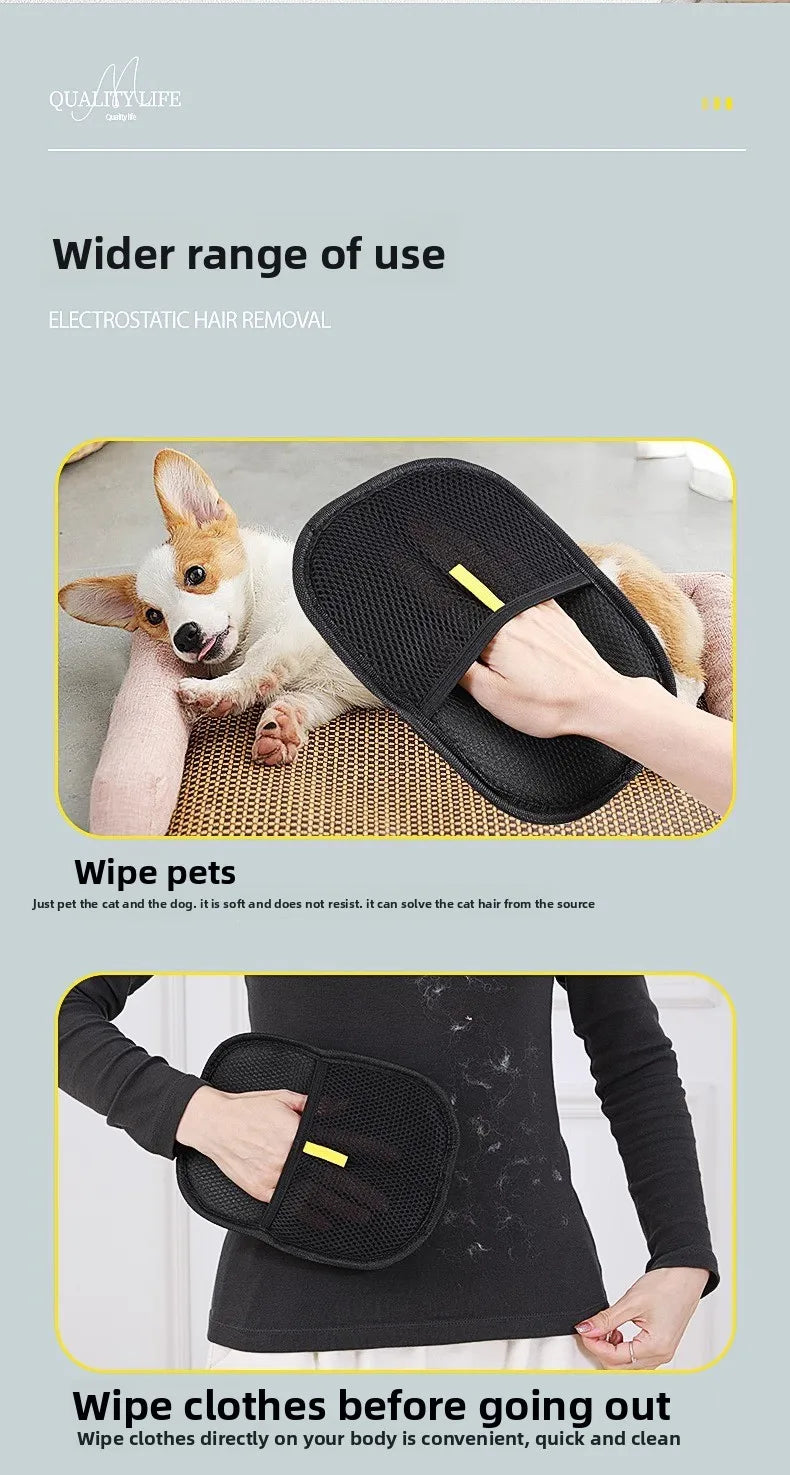 Premium Pet Grooming Gloves - Gentle Hair Removal & Massage