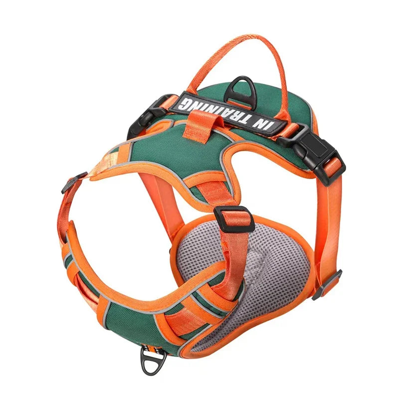Adjustable Dog Harness - Reflective Breathable Vest Harness with Leash for Small Medium Large Dogs
