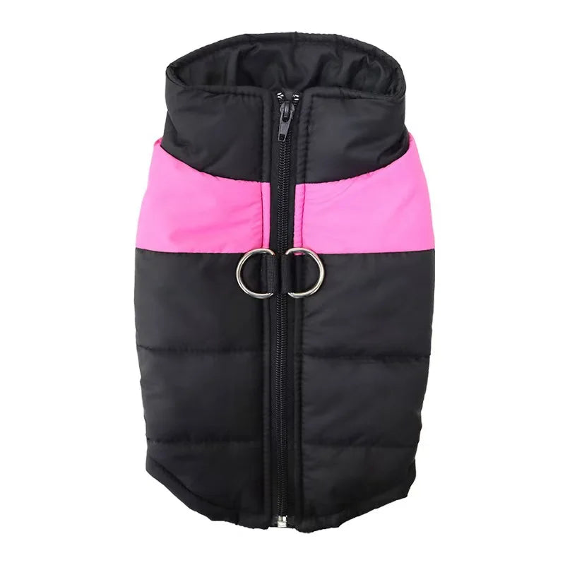 Waterproof Warm Dog Coat - Padded Winter Vest with Zipper