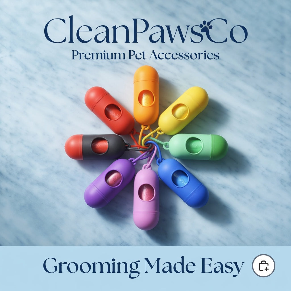 Dog Waste Bags with Dispenser & Leash Clip - Scented Biodegradable Poop Bags