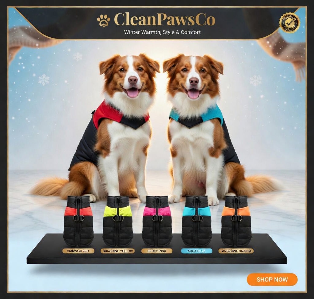 Waterproof Warm Dog Coat - Padded Winter Vest with Zipper