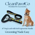 47" Dog Leash with Soft Ergonomic Handle – Premium Pet Accessory